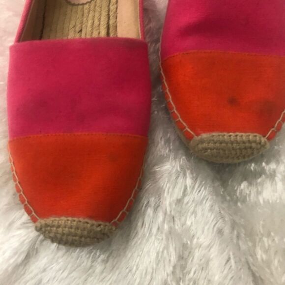 J.Crew espadrilles canvas cap toe orange/pink size 11 - Picture 3 of 6